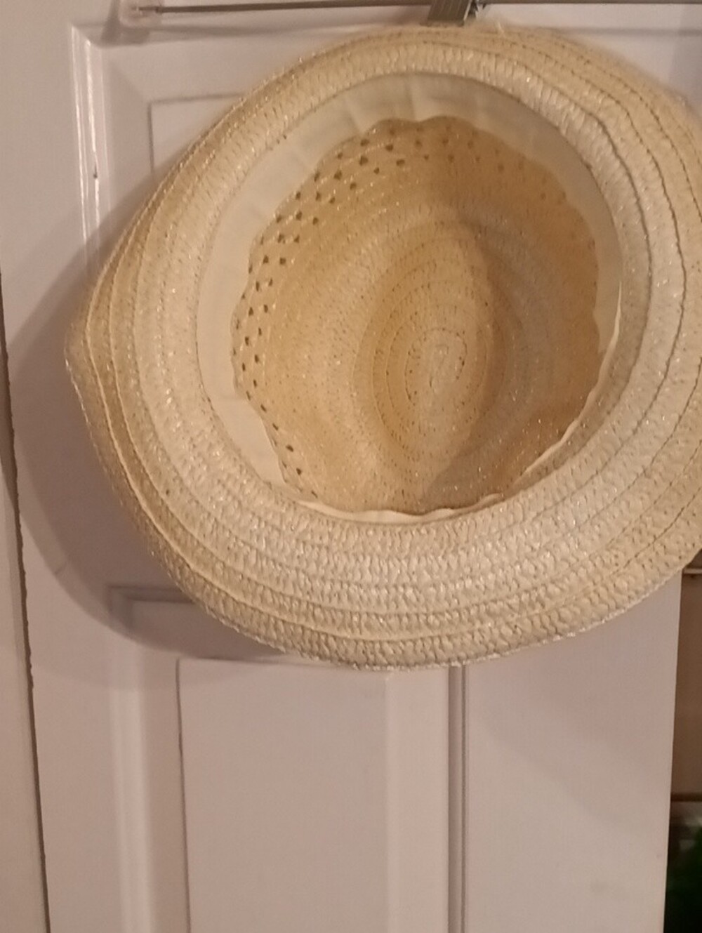 Straw Fedora Hat with Pink Band - Picture 9 of 12